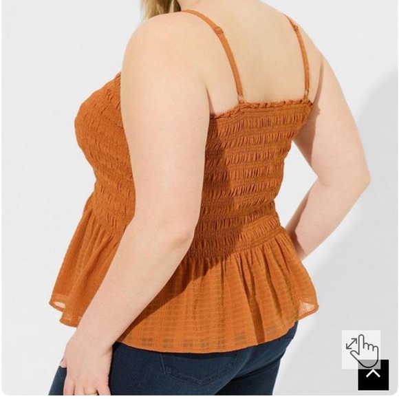 Peplum chiffon smock tank top - Picture 3 of 3